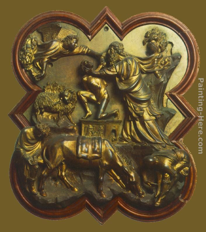 Sacrifice of Isaac painting - Filippo Brunelleschi Sacrifice of Isaac art painting